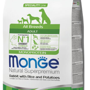 MONGE MONOPROTEIN LINE SECCO DOG ALL BREEDS ADULT CONIGLIO RISO E PATATE KG 12
