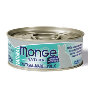 MONGE NATURAL UMIDO CAT ADULT FANTASIA DI MARE CON POLLO GR. 80